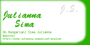 julianna sima business card